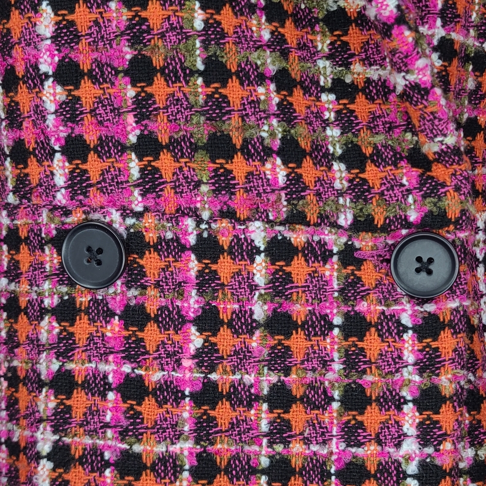 Torrid Boucle Statement Coat Plaid Pink 18333568 6X/30 Plus Size - Picture 6 of 14
